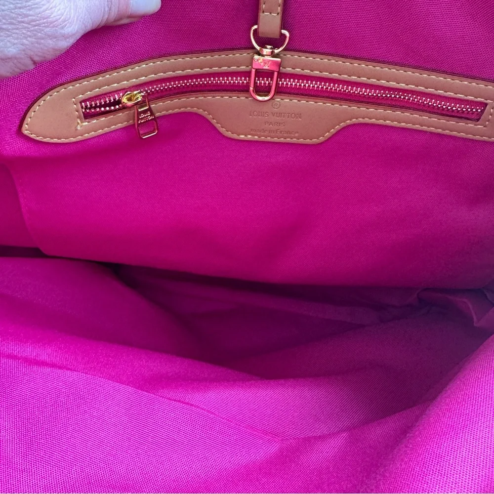 Big brown tote with flowers and matching pouch nwt - Picture 8 of 11